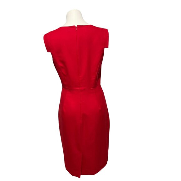 J. Crew Factory Size 8 Red Sleeveless Crewneck Wool Sheath Dress NEW WITH TAGS - Picture 4 of 7